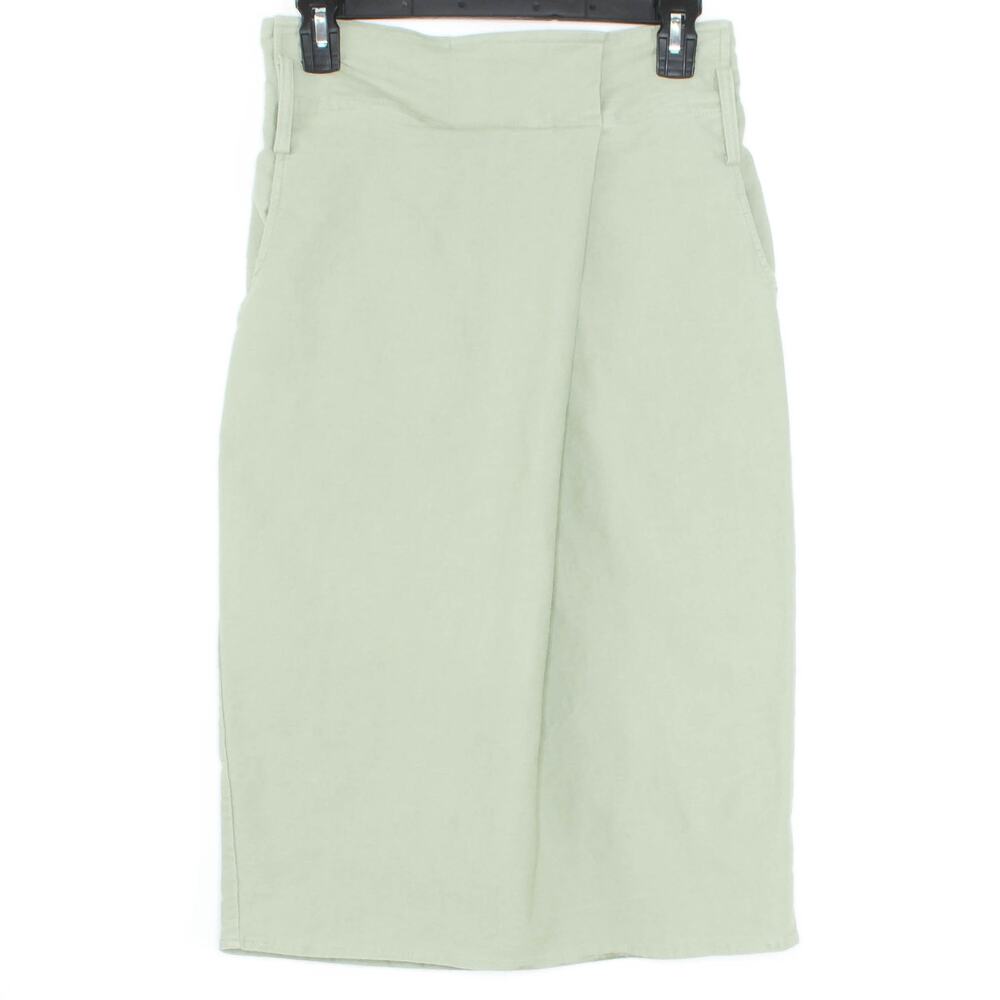 Maeve Skirt‎ Midi Pull On Minimalist Cottage Preppy Neutral Earthy Green Small